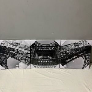 3 Piece Black & White Bridge Canvas Art Set